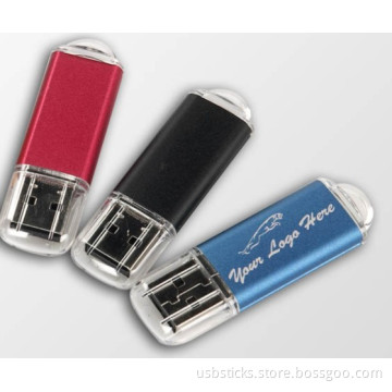 alu flash drive colorful usb shells with free logo printing